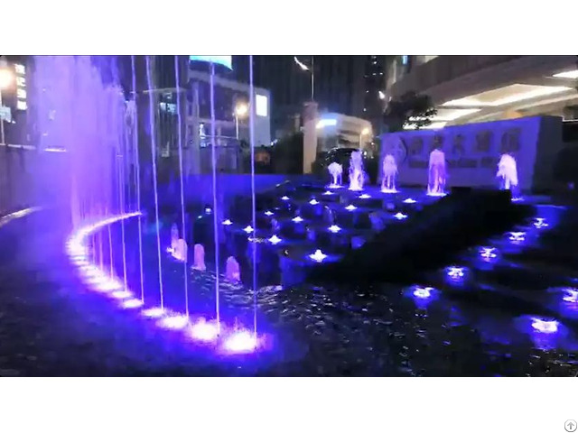 Grand Sun City Hotel Pool Water Fountain Synchronized With Music And Lighting China