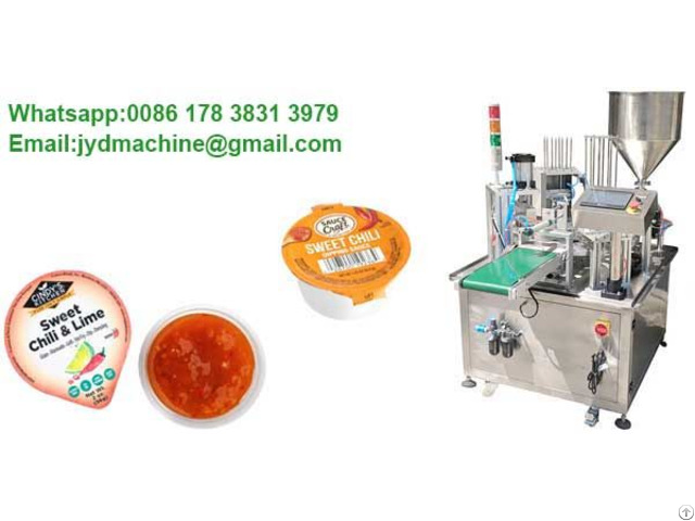 Fully Automatic Rotary Portion Cup Filling And Sealing Machine For Sauce