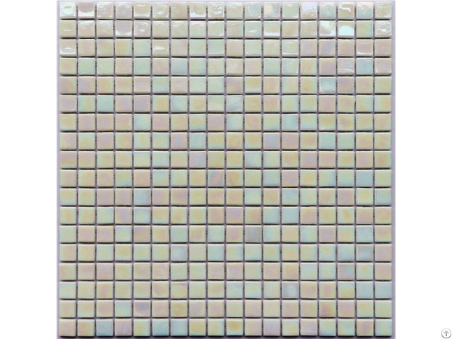 Glass Mosaic With Dot Glued 15x15mm