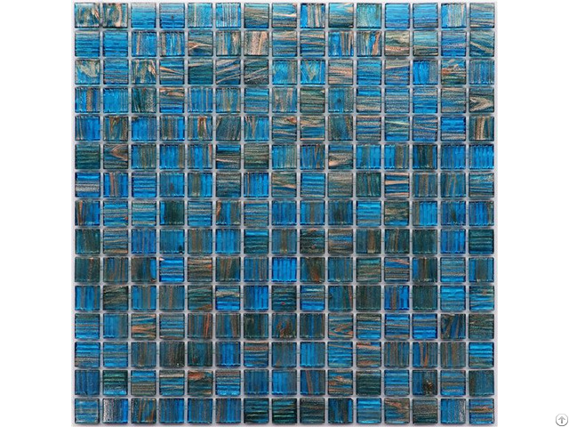 Dot Mounted Glass Pool Mosaics 20x20mm