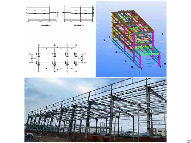 Prefabricated Ready Made Steel Structure Warehouse Building For Food Factory Industrial Shed