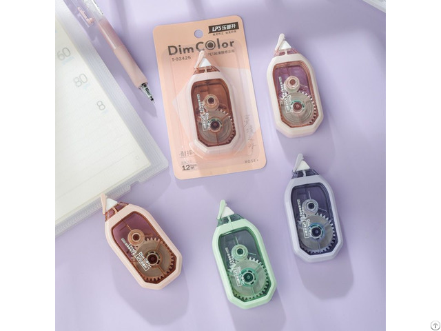 Full Wraparound Design Durable Stationery Supplies For Students Integrated Cap Correction Tape