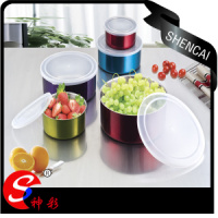 10pcs Colorful Stainless Steel Mixing Bowl Set Canister