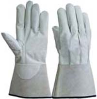 14 Grey Pigskin Leather Welding Gloves