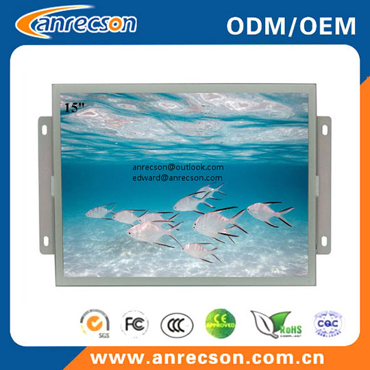 15 Inch Resistive Touchscreen Embedded Open Frame Monitor