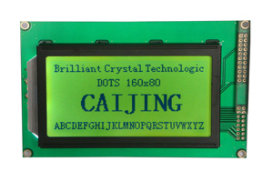 160x80 Dots Matrix Lcd Display Module With Led Backlight Cob Style Yellow Green Cm16080 2