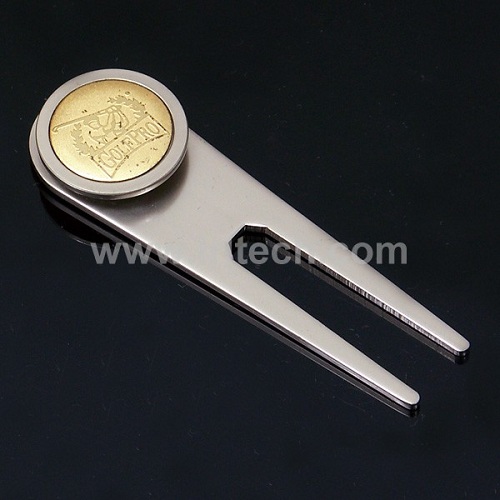2012 2013 Metal Golf Divotl Pitch Fork Fine Divot Tool With Customized Designs