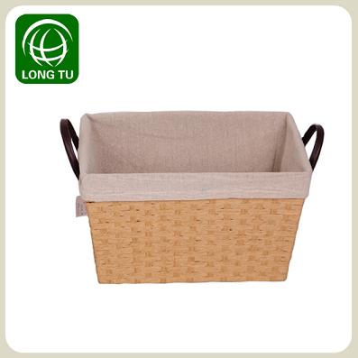 2013 New Release And Fashion Paper Rope Storage Basket With Flax Lining