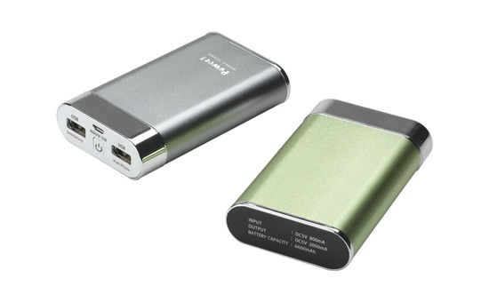 2013 Newest 8000mah Charger Portable Dual Usb Output Compact Size Lithium Li Ion Battery