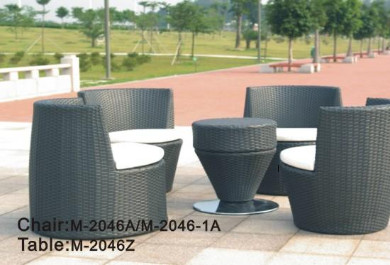 2014 New Garden Set Rattan Sofa Save Space Chair Table M 2046