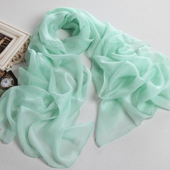 2014 New Style Pure Colour Silk Chiffon Scarf