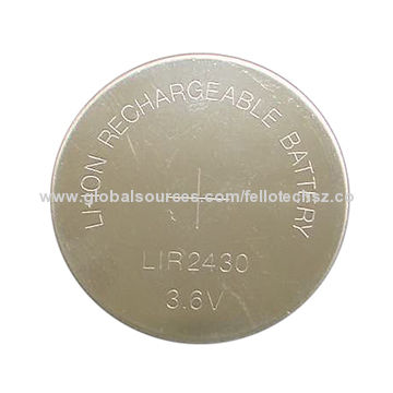 3 6v Button Cell Battery Lir2430 Rechargeable Pacemakers Electronic Hearing Aids Li Ion Coin
