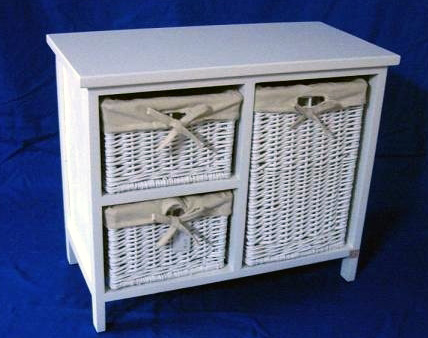 3 Drawers White Cabinet Furniture