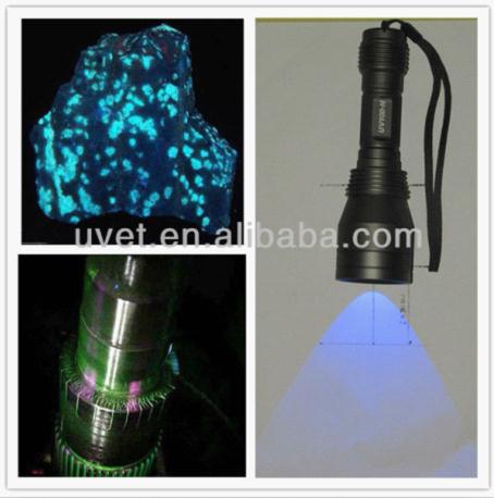 365nm 3w High Power Uv Led Flashlight For Automobile A C Fluid Leaking Freon Detection