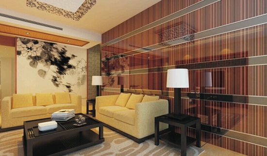 3d Decorative Glass For Tv Background Wall