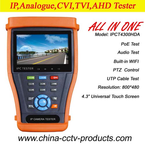 4 3 Ip Ahd Tvi Cvi All In One Cctv Camera Tester Ipct4300hda