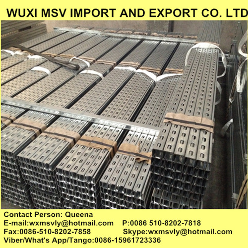 41x41 21x41 21x21 Etc Pre Galvanized Or Hot Dipped Slotted Perforated Plain Solid Unistrut Channel B