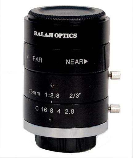 75 Mm Mega Pixel Machine Vision Lens Balaji Optics India