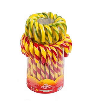 800 Candy Cane Net Weight 48gr Jar Fruit Flavours
