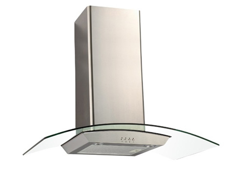 90cm Range Hood Stainless Steel Body With Tempered Glass