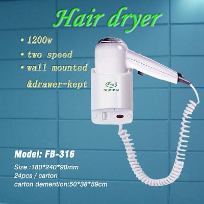Abs Wall Mounted Hair Dryer