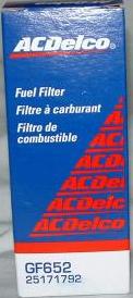 Ac Delco Gf652 Fuel Filter