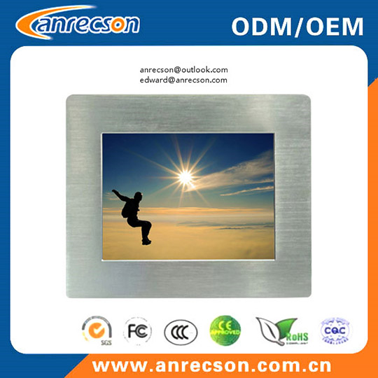 Aluminum Bezel Rugged 8 Inch Industrial Touchscreen Lcd Monitor With Hdmi Vga Dvi Lvds Input