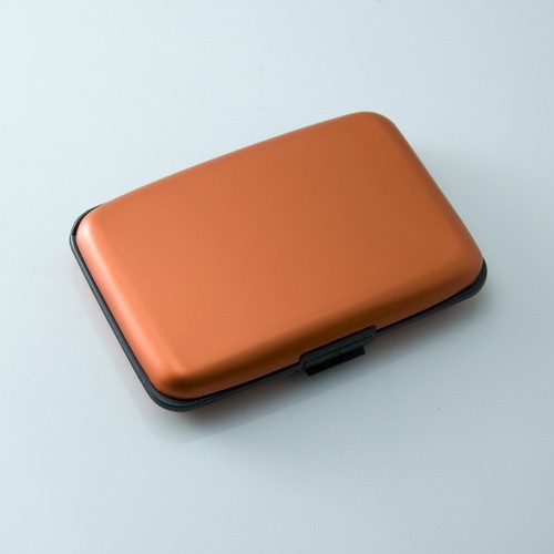 Aluminum Card Wallets Solid Color Orange