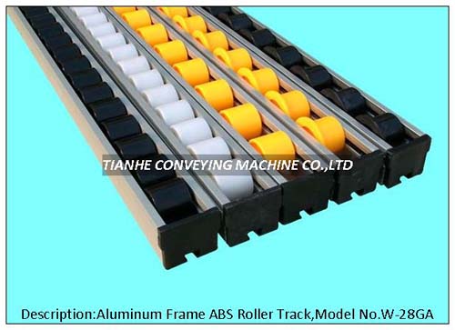 Aluminum Frame Plastic Roller Track Rail Wheel Conveyor