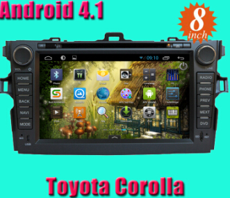 Android 4 1 Car Dvd Player For 8inch Toyota Corolla With Version A9 Dual Core 1ghz Cpu Processor And