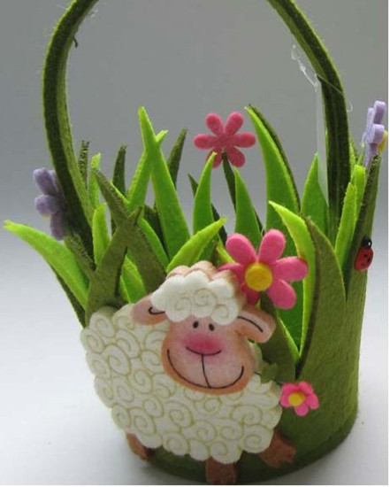 Art No 04 2430 Easter Holiday Gift Felt Basket