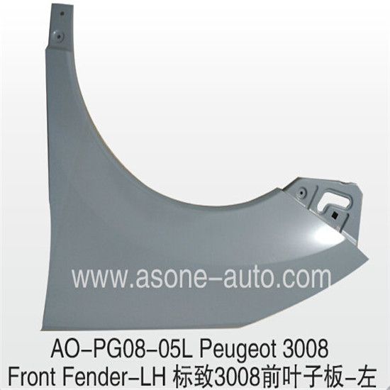 Asone Front Fender For Peugeot 3008 Metal Replacement