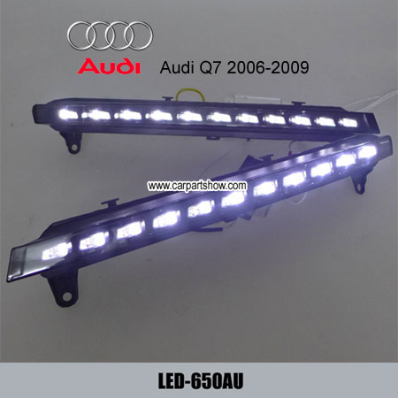 Audi Q7 Drl Led Daytime Running Lights Turn Light Steering Lamp Car Headlight Parts Fog Cover 650au