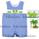 Baby Boys Hand Smocked Shortalls