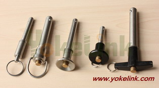 Ball Lock Pin Quick Release Self Locking Clevis Detent Double Acting Pull Lanyard Special Screws Nut
