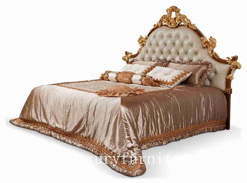 Beds Classic Bed King Royal Luxury Solid Wood Supplier Italy Style Fb 138