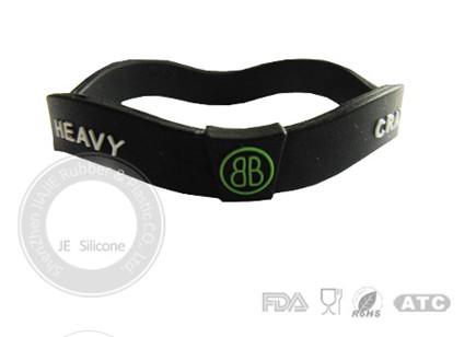Black Rubber Promotional Bracelets Silicone Charm Bracelet Custom Factory Price Wholesales