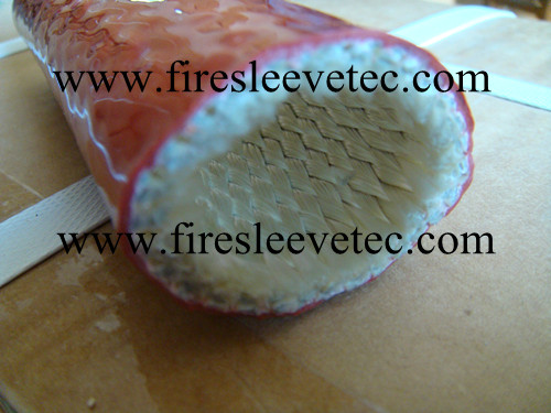 Braided Fiberglass Coated Silicone Rubber Fire Resistant Sleeve