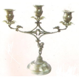 Candle Holder Three Gold Flowers Shape