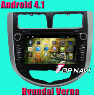 Car Dvd Gps Special For Hyundai Verna With Android 4 1 Version A9 Dual Core 1ghz Cpu Processor And D