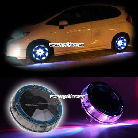 Car Solar Charging Colorful Wheel Lights Aftermarket Led Light Seven Color 2066cw