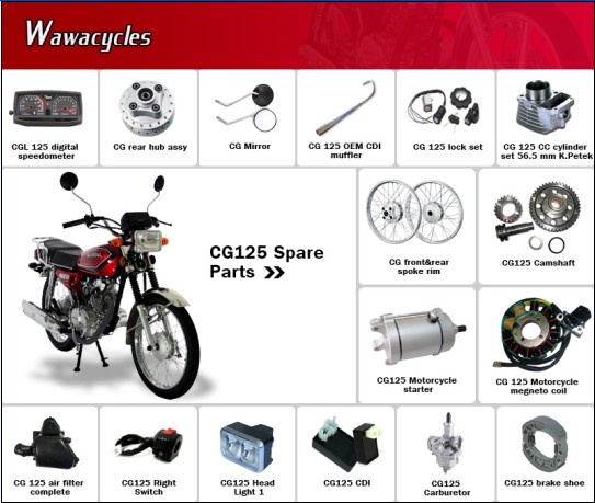 Cg125 Motorcycle Spare Parts