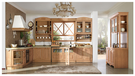 China Kitchen Cabinets Solid Wood