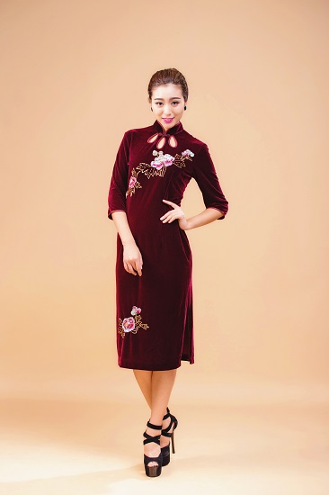Chinese Vintage Cheongsam Plus Size Qipao Evening Dress