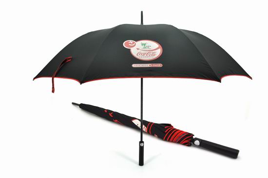 Coca Cola Black Strong Straight Golf Umbrella