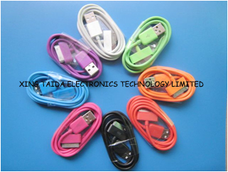 Colored 30pin To Usb Cable For Iphone 4 4s Ipad Ipod Touch Nano 8 Colors