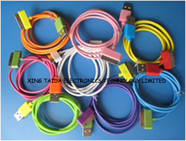 Colorful 30pin To Usb Cable For Iphone 4 4s Ipad Ipod Touch Nano 8 Colors Available Super Flexible