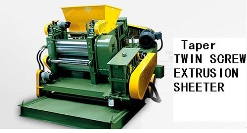 Cone Shaped Twin Screw Extrusion Sheeting Mill