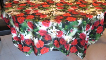 Cotton Table Cloth With Floral Design