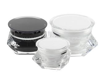 Diamond Acrylic Cream Jar For Skin Care